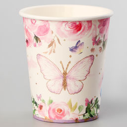 Стаканы бумажные Бабочки, 6 шт.