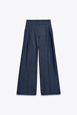 WIDE-LEG DARTED TROUSERS - Zara фото 5