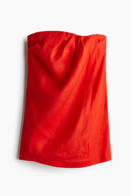 Vestido bandeau de lino - H&m фото 2