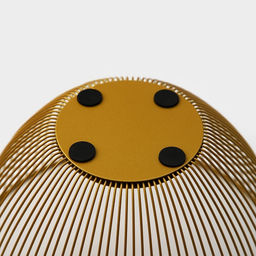 Фруктовница Доляна «Империя», 24.5×24.5×14 см, золотая