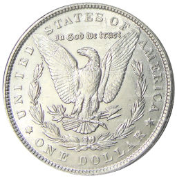 Монета 1 доллар 1889 года США Доллар Моргана