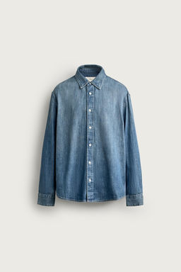 CAMISA DENIM REGULAR FIT / Azul claro - Zara фото 6