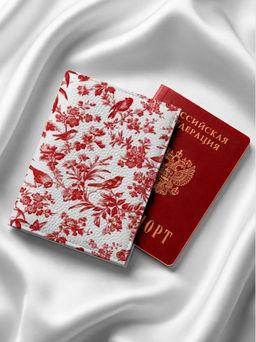 Кожаная обложка для паспорта с принтом wh-LeatherCover-olga-RedBirds_WhiteBackground