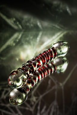 Двусторонний фаллоимитатор Sexus Glass, стекло, прозрачный, 21 см  фото 10