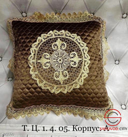 Наволочки с кружевом из велюра