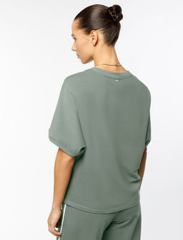 VILATTE / Футболка из эластичного футера двухнитки  фото 3