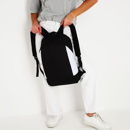 Рюкзак текстильный 46х30х10 см, вертикальный карман, цвет черно-белый - Nazamok фото 10