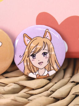 Набор значков 3 шт. iLikeGift Аниме "Love corgi girl"