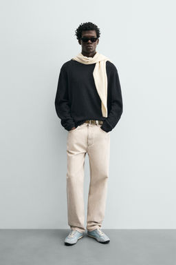 JERSEY REGULAR FIT ALGOD?N - LINO / Marino oscuro