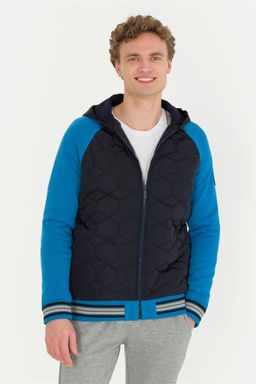 U. S. Polo Assn Мужской темно-синий вязаный кардиган с капюшоном - U.s. polo assn фото 10