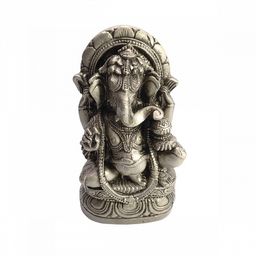 Ганеш на троне устраняет препятствия, дарует изобилие 15см ХРУПКОЕ гипс