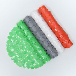 Коврик противоскользящий в ванну на присосках Доляна Крупная галька, 33?63 см, МИКС  фото 5