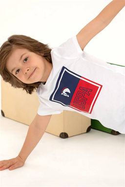 U. S. Polo Assn Детская белая футболка с круглым вырезом - U.s. polo assn фото 7