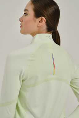 Лонгслив Бежевый/Зеленый ADVANCED RUNNING LS Tee - Anta фото 8