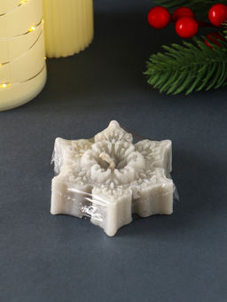 Цена за 2 шт. Свеча новогодняя Звездочка ажурная, 757025 мм, серебро - Simaland фото 3