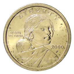 1 доллар 2000 года P США Сакагавея Парящий Орел