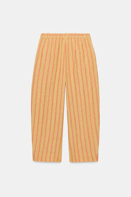 PANTAL?N RAYAS CON LINO ZW COLLECTION / Naranja - Zara фото 6