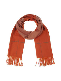 Палантин из полиэстера с длинной бахромой