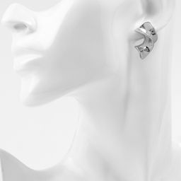 Серьги металл «Абстракция» хвост, цвет серебро - Qf фото 5