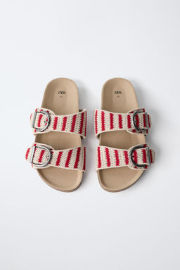 SANDALIA HEBILLAS CROCHET / Rojo - Zara фото 4