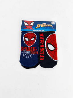 Spider-Man Desenli Erkek ?ocuk Patik ?orap 5li