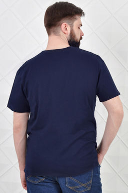 Арт. 67113 Футболка мужская 50-58 (5 шт) Цвет:темно-синий