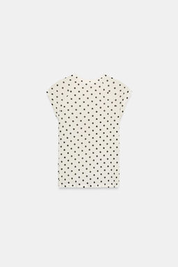 CAMISETA SUPIMA® MANGA CORTA LUNARES / Blanco - Zara фото 5