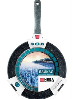 Сковорода Байкал Природные минералы, несъемная ручка, 24 см - Нева металл посуда фото 4