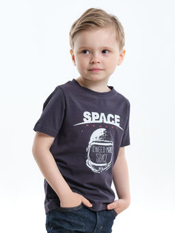 Футболка с принтом комфортная UD 4183 антра - Mini maxi фото 3