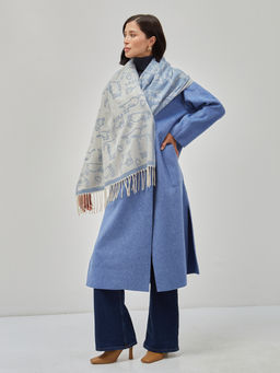 В составе шерсть ! теплый двусторонний палантин - Tantino фото 6