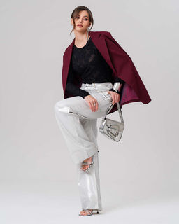 Лонгслив из текстурного трикотажа с вытравкой узора - Sahar art lab фото 8