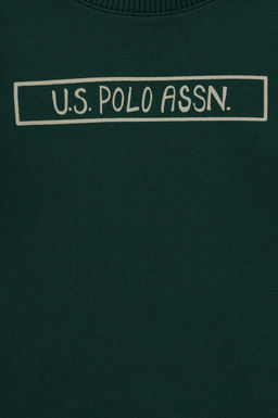 Свитшот для мальчика U.S. Polo Assn темно-зеленый фото 8