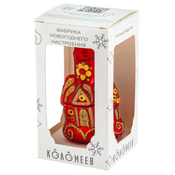 Елочная игрушка фигурка стеклянная Замок Народные Узоры h11см, ручная художественная роспись, подарочная упаковка (Россия) - Домашняя мода фото 5