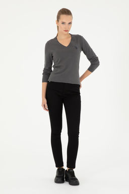 Женские черные брюки из плотной ткани - U.s. polo assn фото 3