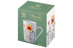 Кружка 380 мл 12*8*12,2 см Цветочное настроение - желтый мак NEW BONE CHINA - Elan gallery фото 8