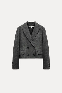 HERRINGBONE WOOL BLAZER ZW COLLECTION - Zara фото 8