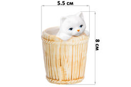 Вазочка п/зубоч. 5,5*5,3*8 см 65 мл Кошечка в кадушке цветная - Elan gallery фото 8