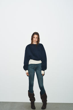 JEANS TRF SKINNY TIRO ALTO / Azul / Gris