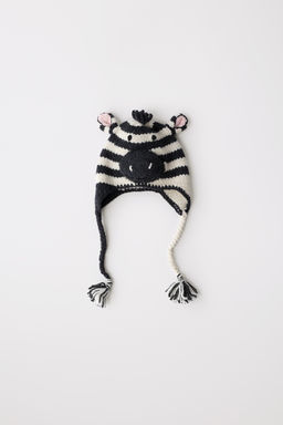 100% WOOL ZEBRA BEANIE LIMITED EDITION - Zara фото 5
