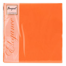 Салфетки бумажные "Bouquet Elegance Orange" 33х33см, 2-х слойные, 25 штук в упаковке, 100% целлюлоза (Россия)