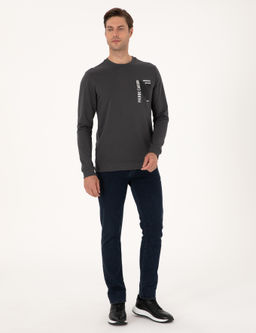 Antrasit Regular Fit Sweatshirt - Pierre cardin фото 4