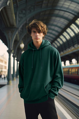 Ye_il Oversize/Geni_ Kesim Kap__onlu __i Polar/S_cak Tutan Sweatshirt TMNAW23SW00195