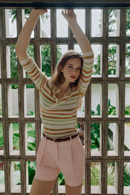 DARTED BERMUDA SHORTS WITH BELT - Zara фото 39