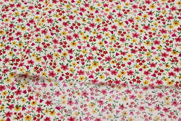 Импорт. хлопок Цветочные огоньки, цв.малиновый, ВИД2, ш.1.46м, хлопок-100%, 100гр/м.кв - Купава фото 3