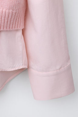 POPLIN SHIRT WITH RHINESTONE WAISTCOAT - Zara фото 4