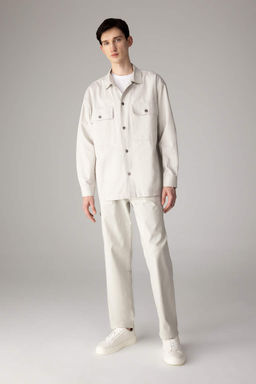 Брюки прямого кроя из габардина прямого кроя