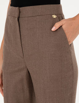 Vizon Flare Fit Y_n Kuma_ Pantolon