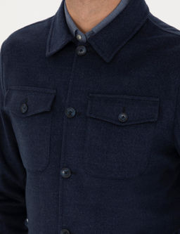 Lacivert Regular Fit G_mlek Ceket