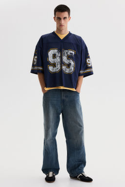 Camiseta de malla estampada Oversized Fit - H&m фото 11