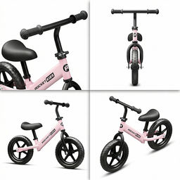 Беговел 12" Rocket R0044NEW-PK, колеса EVA, цвет розовый